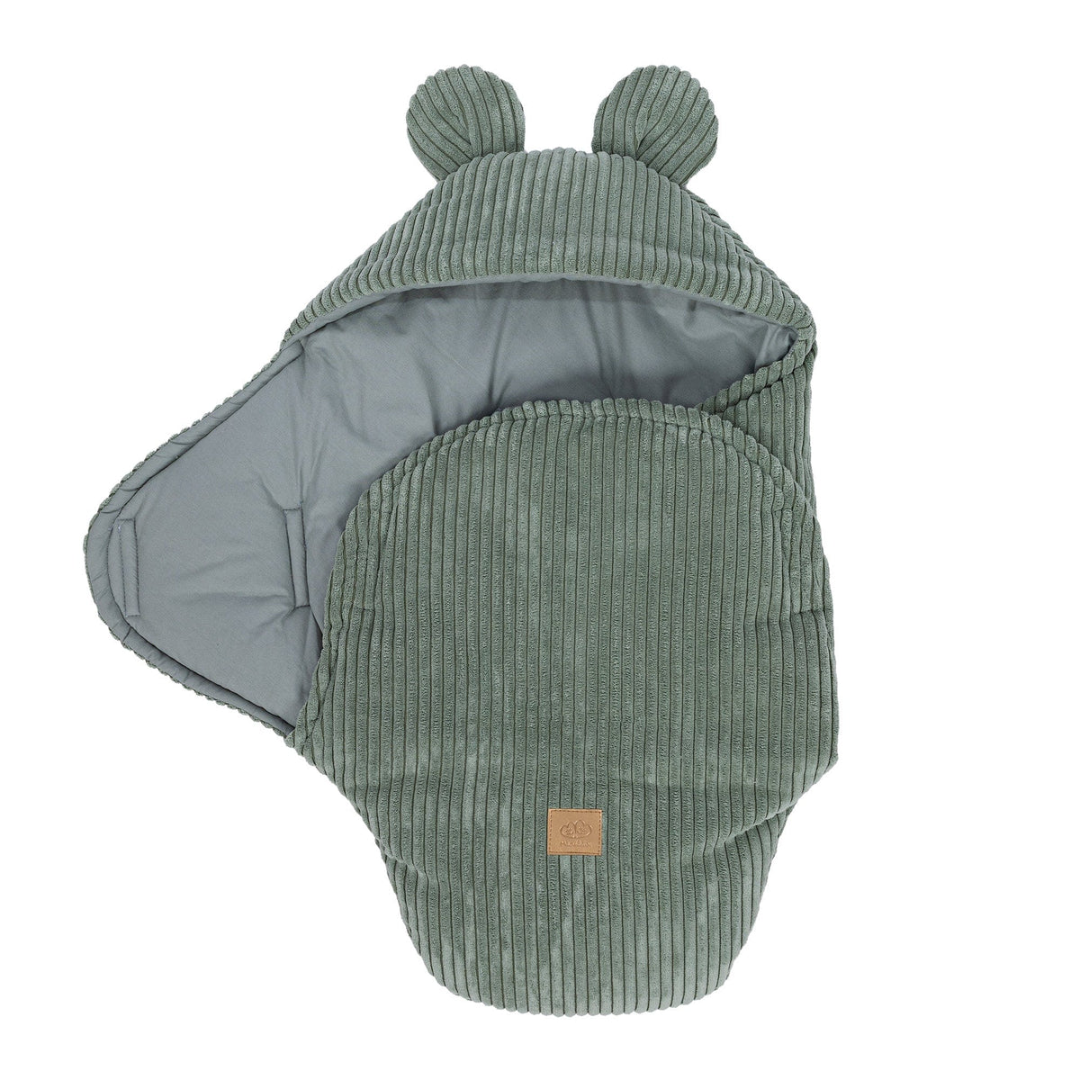 MeowBaby.de MeowBaby Einschlagdecke mit Bärenohren Classic Cord Edition
