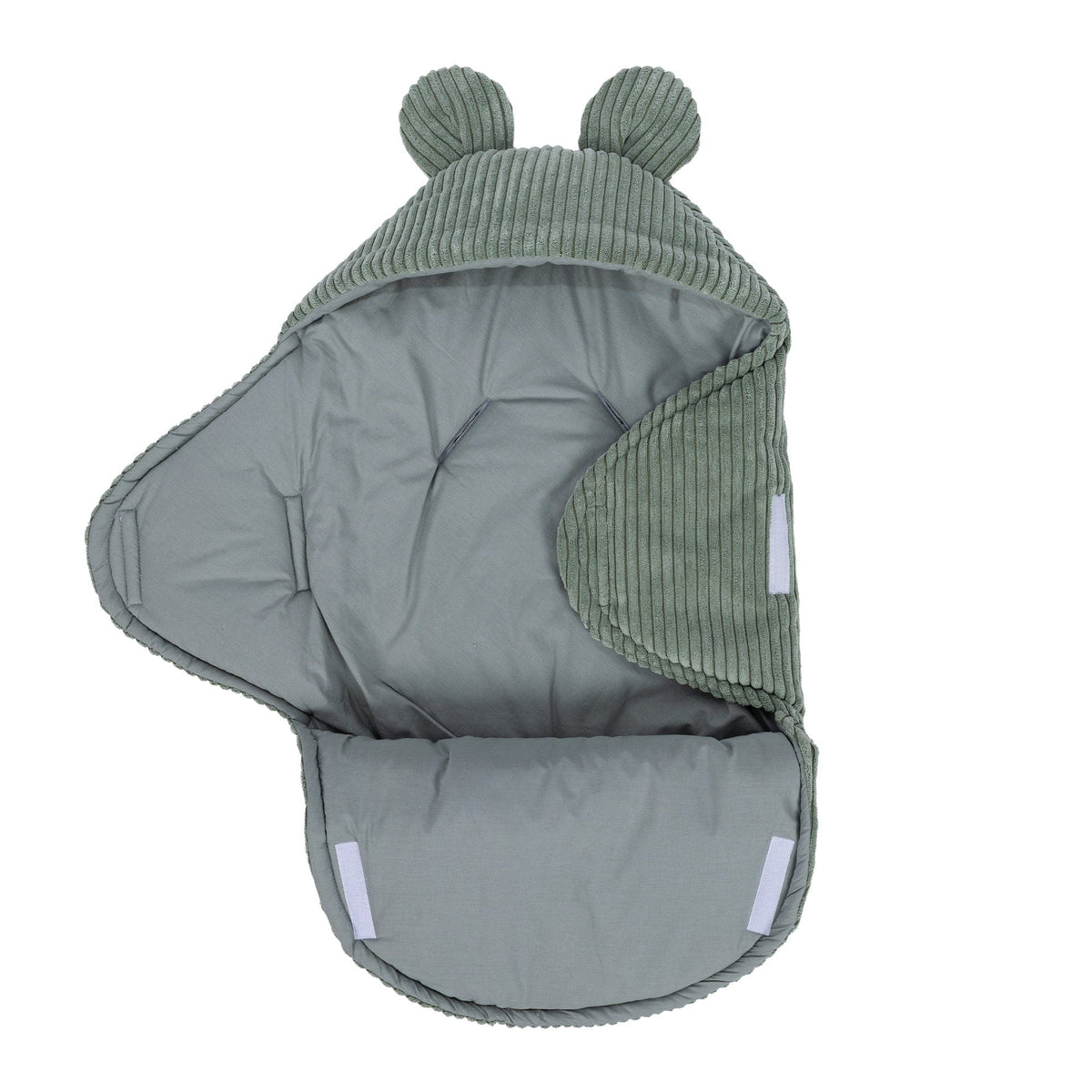 MeowBaby.de MeowBaby Einschlagdecke mit Bärenohren Classic Cord Edition