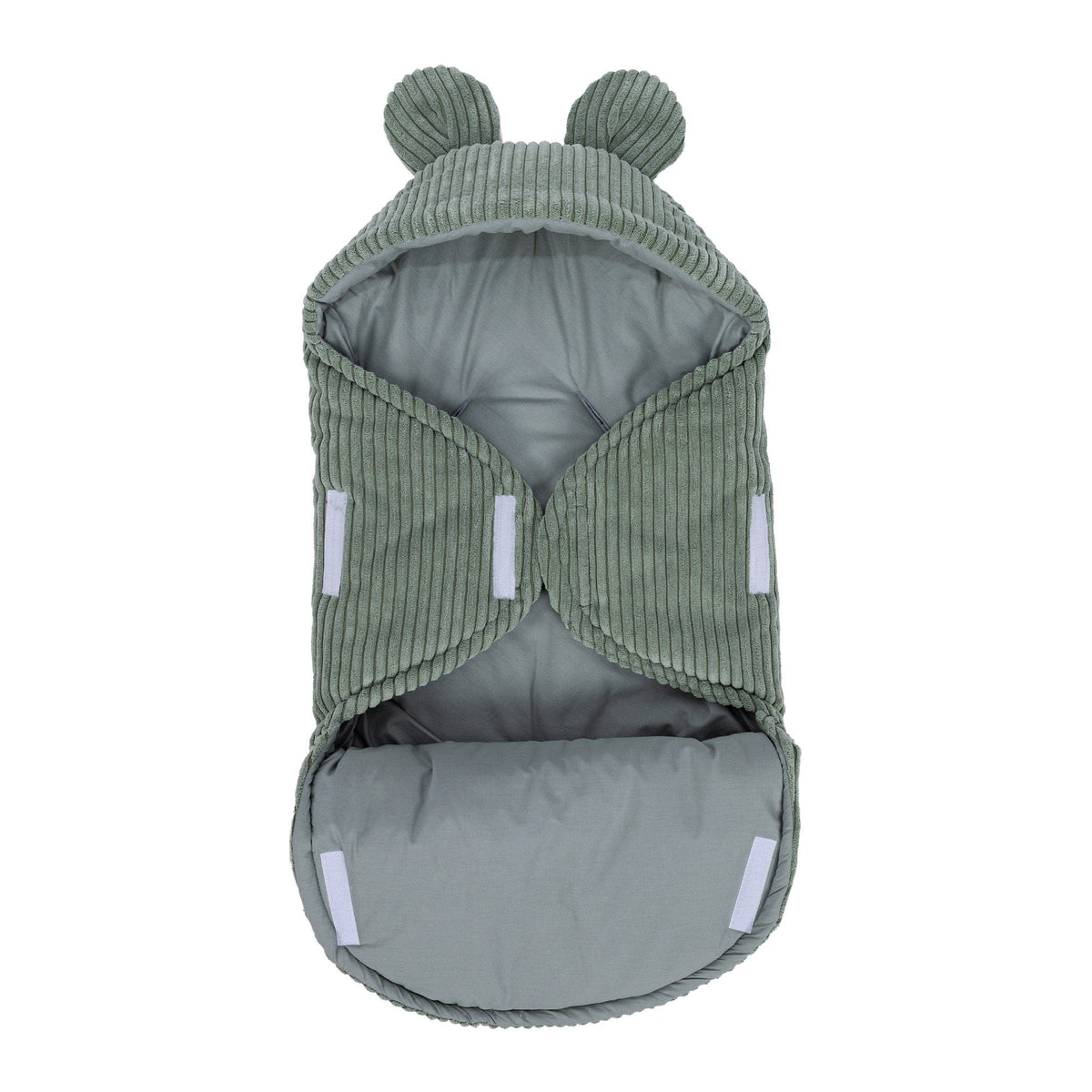 MeowBaby.de MeowBaby Einschlagdecke mit Bärenohren Classic Cord Edition