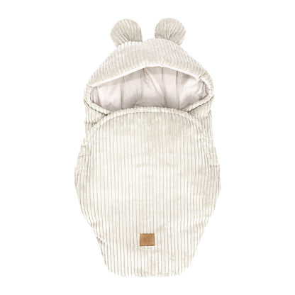 MeowBaby.de MeowBaby Einschlagdecke mit Bärenohren Classic Cord Edition