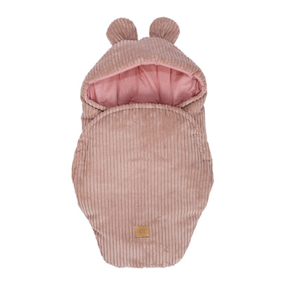 MeowBaby.de MeowBaby Einschlagdecke mit Bärenohren Classic Cord Edition