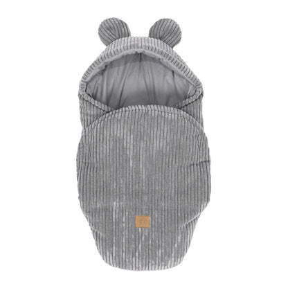 MeowBaby.de MeowBaby Einschlagdecke mit Bärenohren Classic Cord Edition