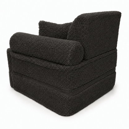 MeowBaby.de MeowBaby Kindersessel 3-in-1 Max Bearly - faltbare Kindercouch & Spielmatratze - Soft Teddy Edition