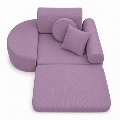 MeowBaby.de MeowBaby Kindersessel 3-in-1 Max Premium Cord - faltbare Kindercouch & Spielmatratze - Slim Cord Edition
