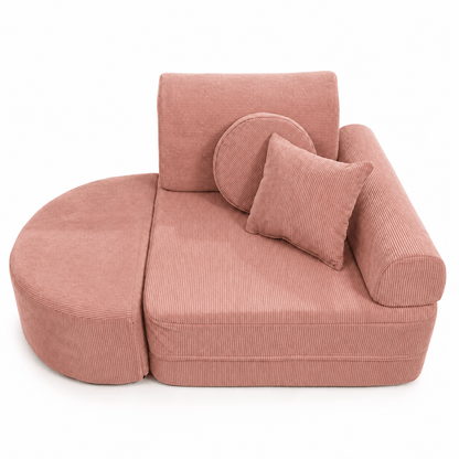 MeowBaby.de MeowBaby Kindersessel 3-in-1 Max Premium Cord - faltbare Kindercouch & Spielmatratze - Slim Cord Edition