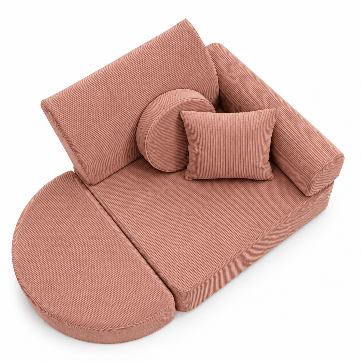 MeowBaby.de MeowBaby Kindersessel 3-in-1 Max Premium Cord - faltbare Kindercouch & Spielmatratze - Slim Cord Edition