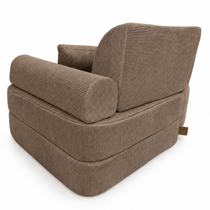 MeowBaby.de MeowBaby Kindersessel 3-in-1 Max Premium Cord - faltbare Kindercouch & Spielmatratze - Slim Cord Edition
