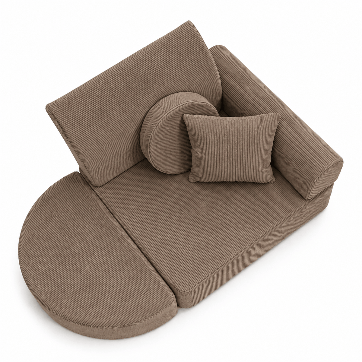 MeowBaby.de MeowBaby Kindersessel 3-in-1 Max Premium Cord - faltbare Kindercouch & Spielmatratze - Slim Cord Edition