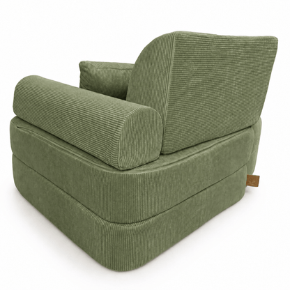 MeowBaby.de MeowBaby Kindersessel 3-in-1 Max Premium Cord - faltbare Kindercouch & Spielmatratze - Slim Cord Edition