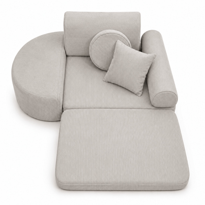 MeowBaby.de MeowBaby Kindersessel 3-in-1 Max Premium Cord - faltbare Kindercouch & Spielmatratze - Slim Cord Edition