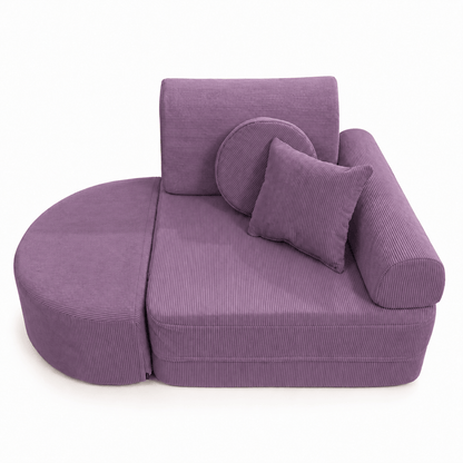 MeowBaby.de MeowBaby Kindersessel 3-in-1 Max Premium Cord - faltbare Kindercouch & Spielmatratze - Slim Cord Edition
