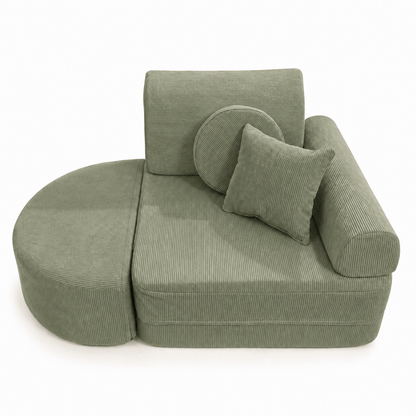 MeowBaby.de MeowBaby Kindersessel 3-in-1 Max Premium Cord - faltbare Kindercouch & Spielmatratze - Slim Cord Edition