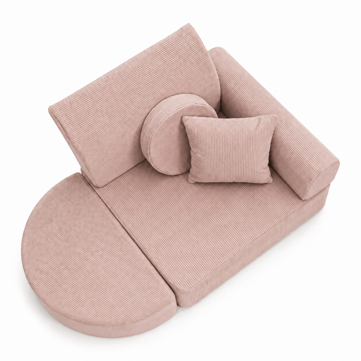MeowBaby.de MeowBaby Kindersessel 3-in-1 Max Premium Cord - faltbare Kindercouch & Spielmatratze - Slim Cord Edition