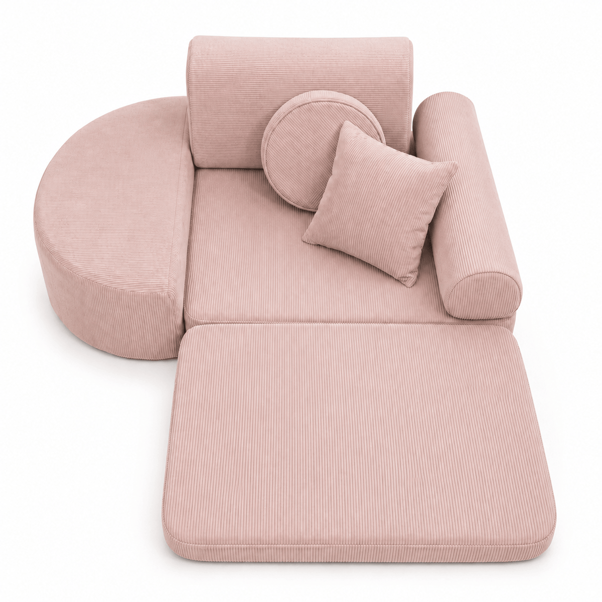 MeowBaby.de MeowBaby Kindersessel 3-in-1 Max Premium Cord - faltbare Kindercouch & Spielmatratze - Slim Cord Edition
