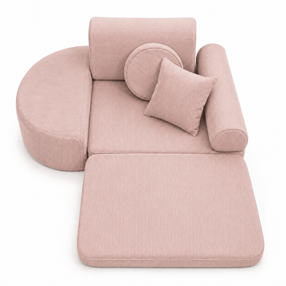 MeowBaby.de MeowBaby Kindersessel 3-in-1 Max Premium Cord - faltbare Kindercouch & Spielmatratze - Slim Cord Edition