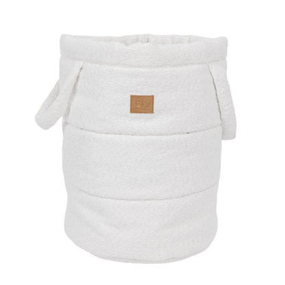 MeowBaby.de MeowBaby Spielzeugtonne Bouclé creme/weiß