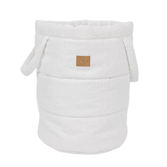 MeowBaby.de MeowBaby Spielzeugtonne Bouclé creme/weiß