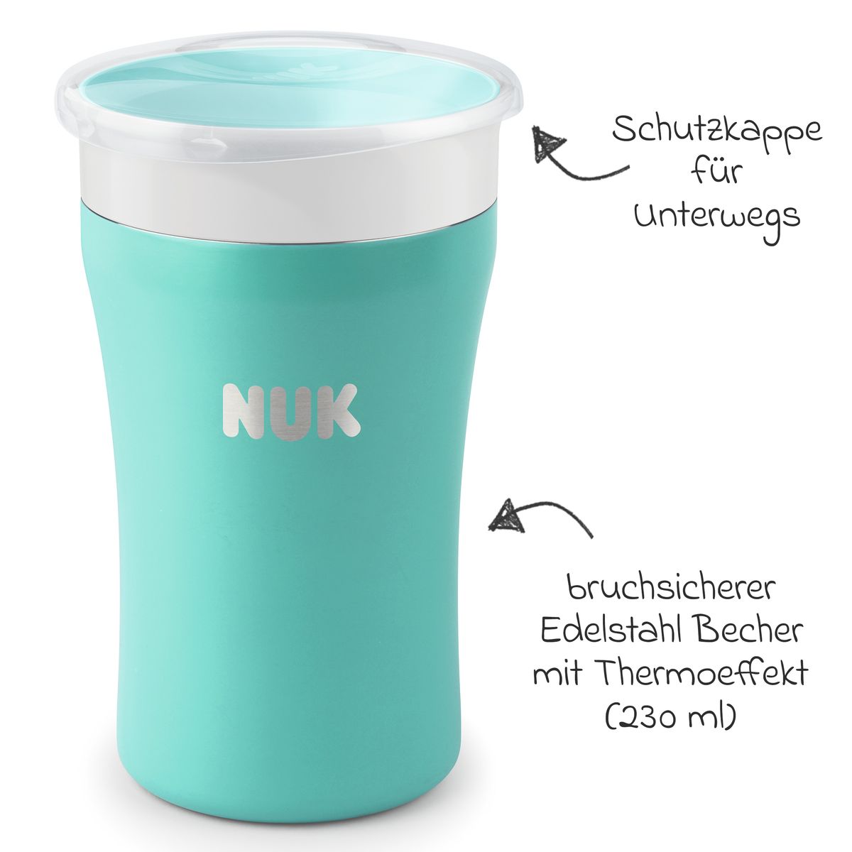 NUK Magic Cup Thermobecher Edelstahl 230ml