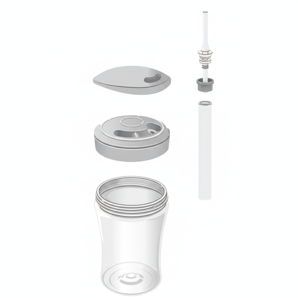 NUK Action Cup Ersatztrinkhalm 2er Pack