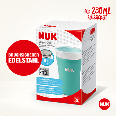 NUK Magic Cup Edelstahl 230ml 2er Set