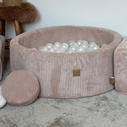 MeowBaby.de MeowBaby Bällebad Cord 90x30 cm, 200 Bälle - eigene Farbauswahl