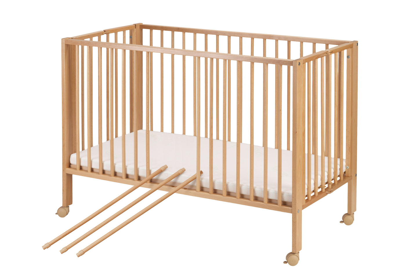 tiSsi® Kinderbett JORI faltbar Buche incl. faltbarer Matratze
